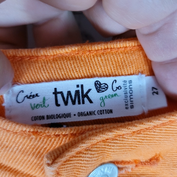 TWIK | high waist rolled hem denim jean shorts - Picture 5 of 8